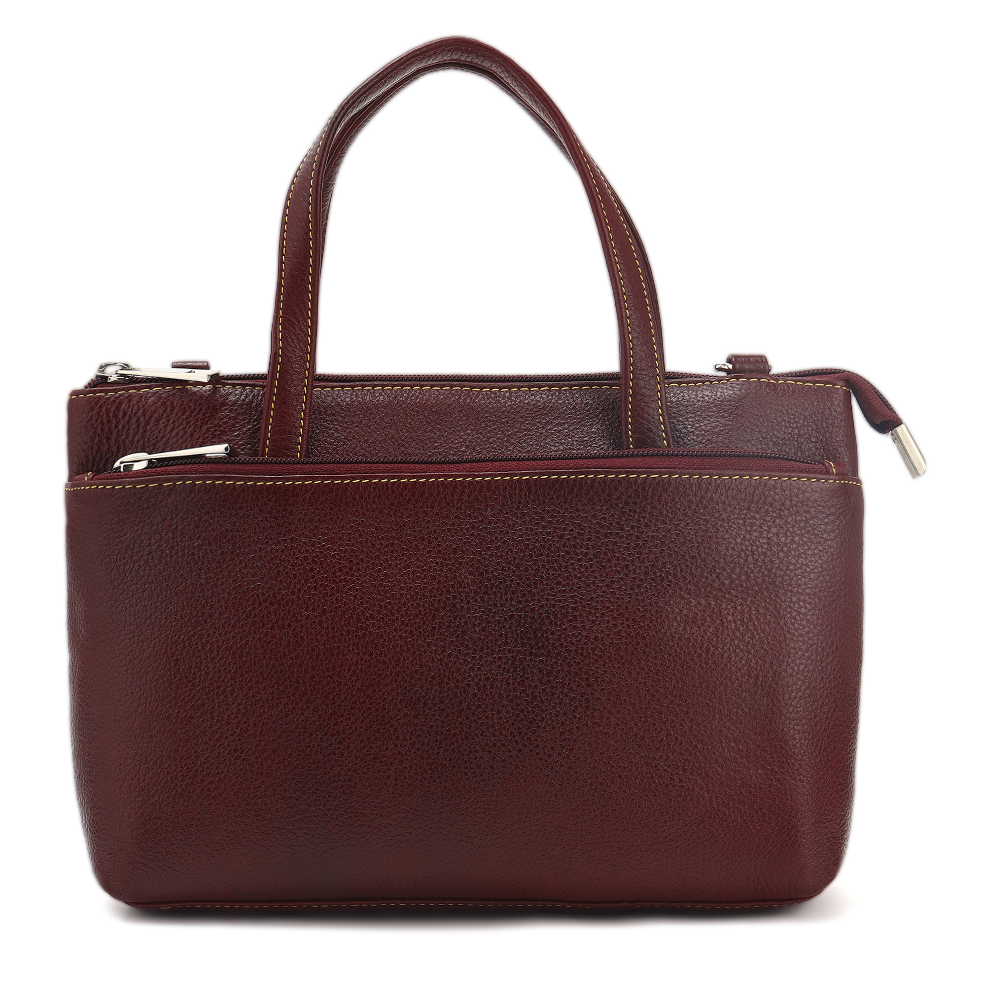 Premium Genuine Leather Handbag for Women – Classic Red Tote with Adjustable Strap & Multiple Compartments | Stylish Office & Casual Bag - Image 7