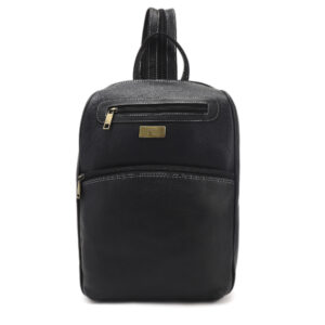 premium black leather backpack for men and women by Nation Crafts, genuine leather laptop bag